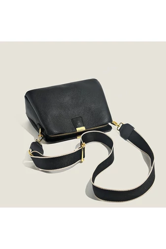 Geanta De Umar 2în1 Geanta Crossbody  Din Piele Naturala, Compactă Și Elegantă Bonluo Negru 18*25*11cm