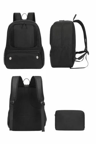 Rucsac Sport Din Poliester Impermeabil Ultra Ușor Negru Cu Verde Dimensiune Gratuita Wizzair 40*30*20cm