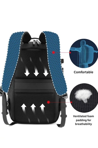 Arctic Hunter Rucsac Negru Multifucțional 2în1 Business Și Călătorii, Cu Parte Detașabilă, Dimensiunea 45*30*20 cm