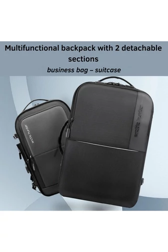 Arctic Hunter Rucsac Negru Multifucțional 2în1 Business Și Călătorii, Cu Parte Detașabilă, Dimensiunea 45*30*20 cm