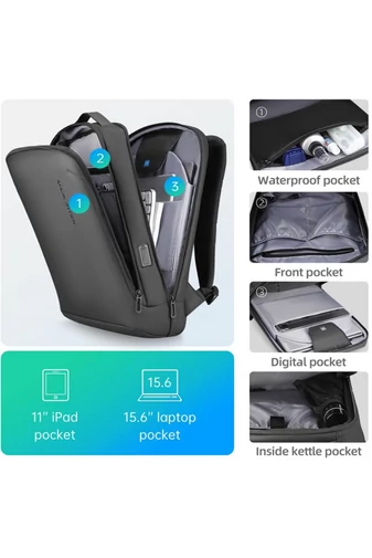 Rucsac Business Antifurt Negru Mark Ryden Oxford Durabil Port USB 42*30*11 cm Compartiment Laptop 15.6"