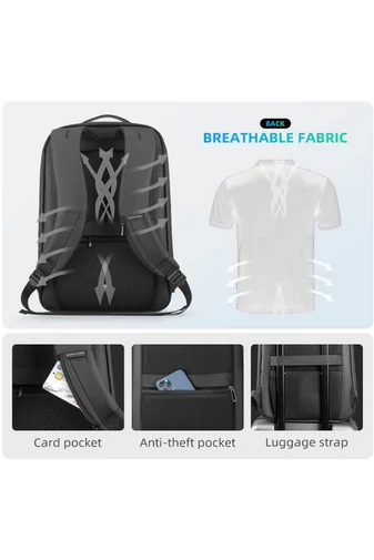Rucsac Business Antifurt Negru Mark Ryden Oxford Durabil Port USB 42*30*11 cm Compartiment Laptop 15.6"