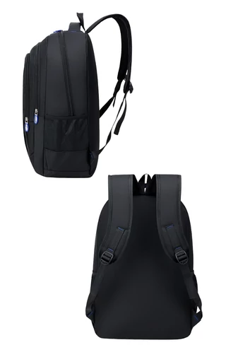 Rucsac Impermeabil Compartiment Laptop 15.6" Negru Cu Albastru 50*34*16cm
