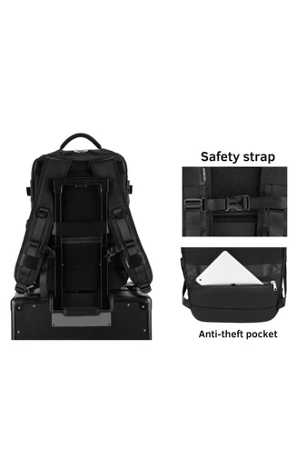 Bonluo Rucsac Stil Valiză Negru Dimensiune Wizz-air( 40X30x20) Multifuncțional Cu Sac Pentru Pantofi Inclus