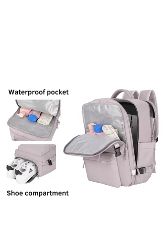 Bonluo Rucsac Stil Valiză Violet Pastelat Dimensiune Wizz-air( 40X30x20) Multifuncțional Cu Sac Pentru Pantofi Inclus