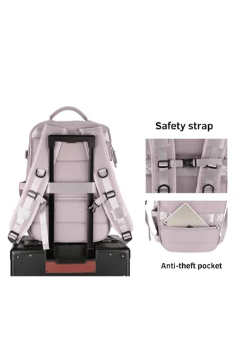 Bonluo Rucsac Stil Valiză Violet Pastelat Dimensiune Wizz-air( 40X30x20) Multifuncțional Cu Sac Pentru Pantofi Inclus