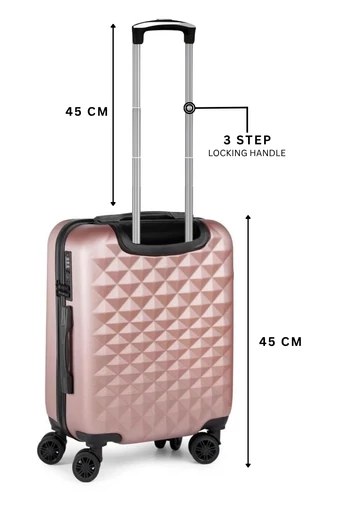 Troler 40x30x20 Wizzair Ryanair Cu Pereți Tari Și Roți Detașabile Bonluo Culoare Șampaniei