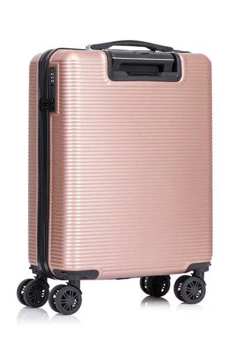 Troler De Cabină Wizzair Rosegold Bonluo Cu Pereți Tari 55*40*20cm Roți Detașabile