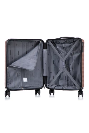 Troler De Cabină Wizzair Rosegold Bonluo Cu Pereți Tari 55*40*20cm Roți Detașabile