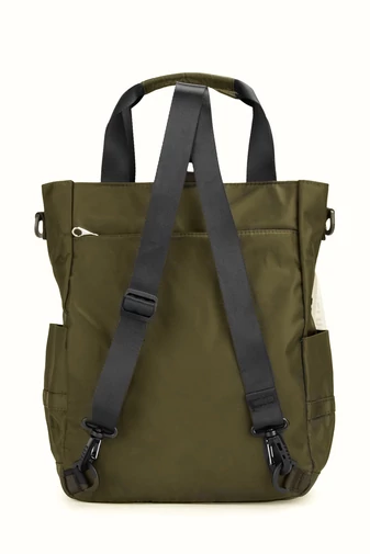 Geantă Umăr Multifuncțională 3In1 Verde Militar Din Poliester Impermeabil 35*26*13cm