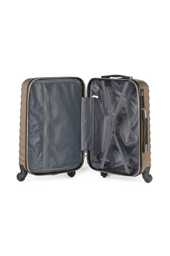 Troler Mediu Cu Pereți Tari ABS Culoarea Șampaniei 66*43*26cm