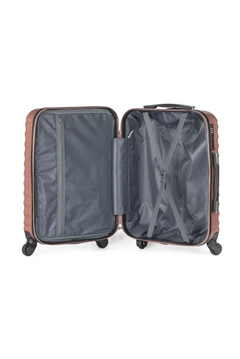 Troler Mediu Cu Pereți Tari ABS Rosegold 66*43*26cm