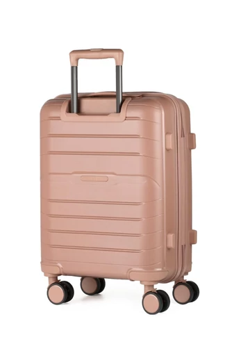 Troler De Cabină Ormi Rosegold Polipropilen De Calitate Premium Extrem De Rezistent Cu Roți Detașabile 53*35*20cm