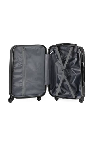 Set Troler Cu Pereți Tari ABS Negru Cu Cifru TSA 