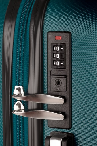 Troler Mare Cu Pereți Tari ABS Verde Închis Cu Cifru TSA 75*48*27cm