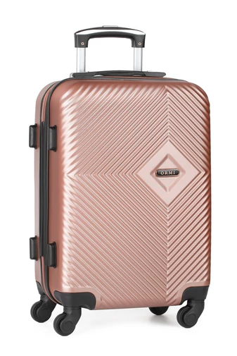 Set Troler Cu Pereți Tari ABS Rosegold Cu Cifru TSA 