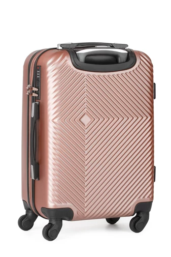 Set Troler Cu Pereți Tari ABS Rosegold Cu Cifru TSA 