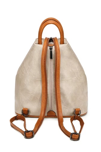 Rucsac 2În1 Geantă De Umăr Dama Crem Bonluo Din Piele PU De Dimesiunea 29*29*17cm