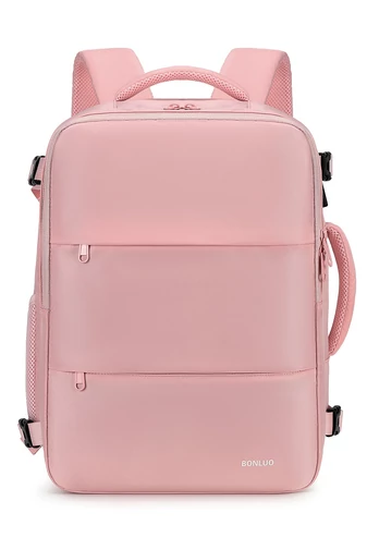 Rucsac Multifunctional Wizzair 40*30*20cm Roz Deschis Bonluo Cu Spatiu Laptop 15.6''