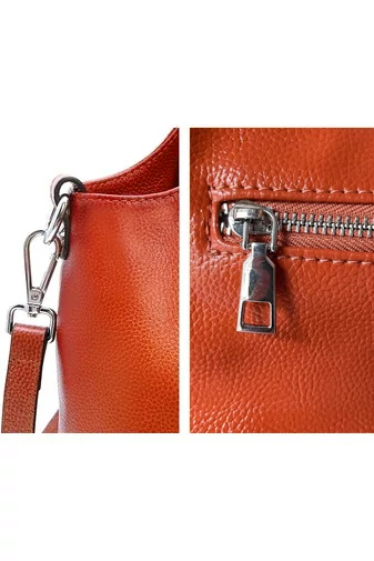 Geanta Elegantă Bonluo Maro Din Imitație De Piele Cu Detalii Fine Și Compartimente Spațioase (19*32*13cm)