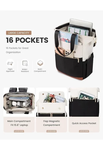 Rucsac Wizzair Bagaj De Mână Din Poliester Impermeabil Cu Mini Organizator Inclus Negru-Bej 40*30*20cm