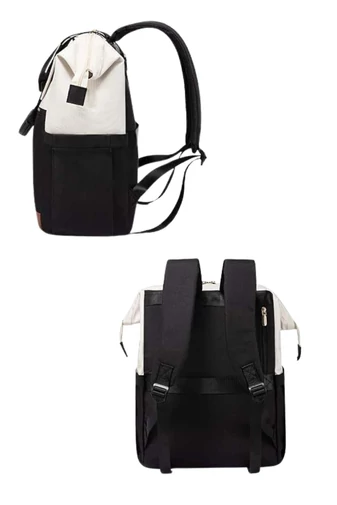 Rucsac Wizzair Bagaj De Mână Din Poliester Impermeabil Cu Mini Organizator Inclus Negru-Bej 40*30*20cm