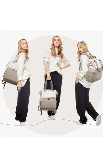 Rucsac Wizzair Bagaj De Mână Din Poliester Impermeabil Cu Mini Organizator Inclus Khaki-Bej 40*30*20cm