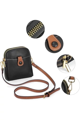 Geantă Crossbody Mini Gri Din Piele Naturală Dimensiune (20*14*8cm)