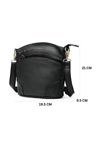 Geantă Crossbody Albastră Din Piele Naturală 21*19,5*9,5cm