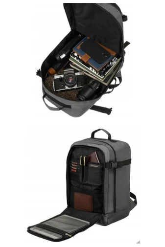 Set Călătorie 3În1 Rucsac Wizzair 40*30*20cm Gri, Sac Depozitare Cu Vacuum Și Pompă De Aer Electrică