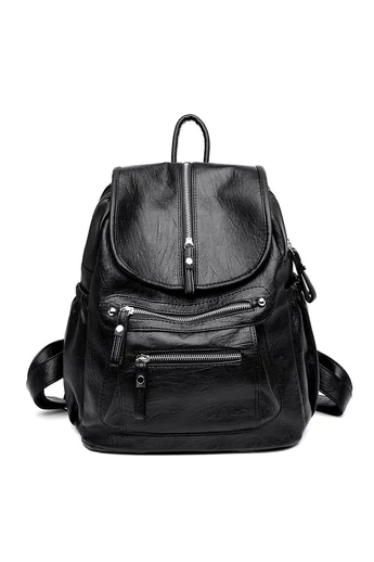 Bonluo Rucsac Damă Negru Din Imitație De Piele De Dimensiunea 34*32*17cm