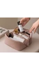 Bonluo Geantă De Cosmetice Roz Închis Din Imitație De Piele Dimensiuni 11*23,6*10,5 cm 
