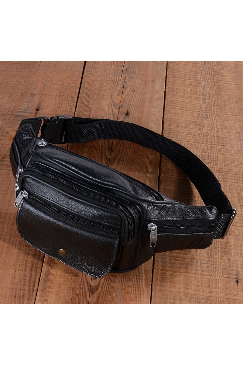Bonluo Borsetă Pentru Bărbați Negru Calitate Premium Din Piele Naturală De Dimensiunea 13*31*8cm
