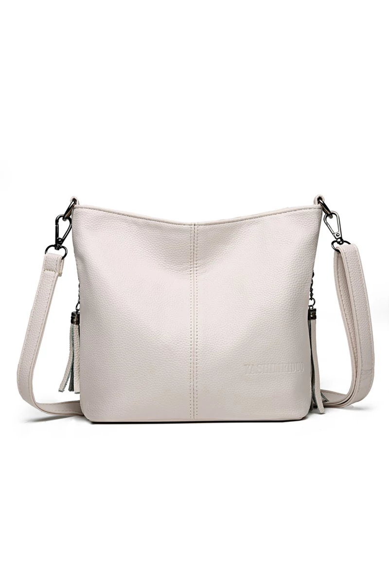 Bonluo Geantă Crossbody Alb Din Imitație De Piele De Dimensiunea 20*21*10cm