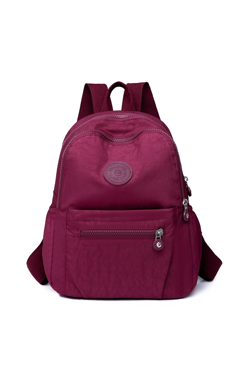 Rucsac Multifuncțional Vișiniu Din Țesătură Oxford Impermeabilă De Dimensiunea 30*26*13cm