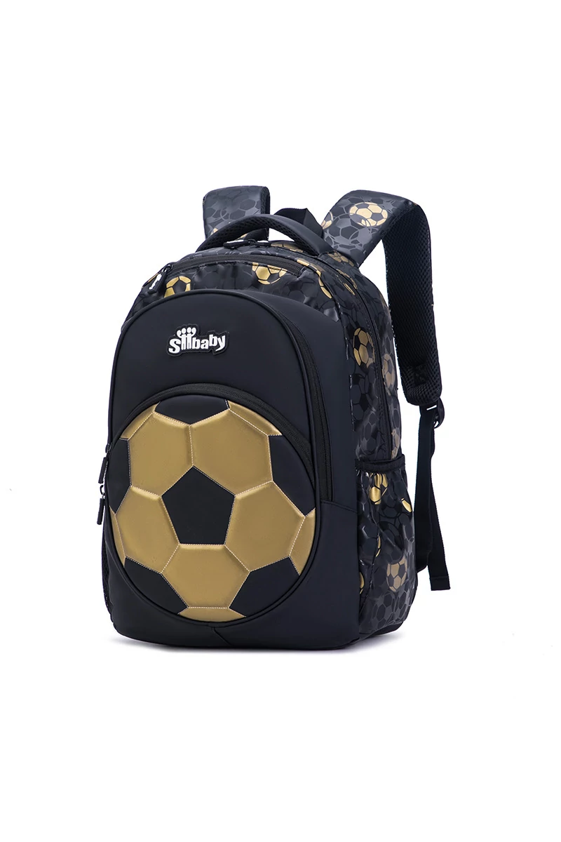 Rucsac Ergonomic Bonluo Pentru Copii Design Fotbal Material Tesătura Oxford impermeabil Dimensiune (40*29*19cm)
