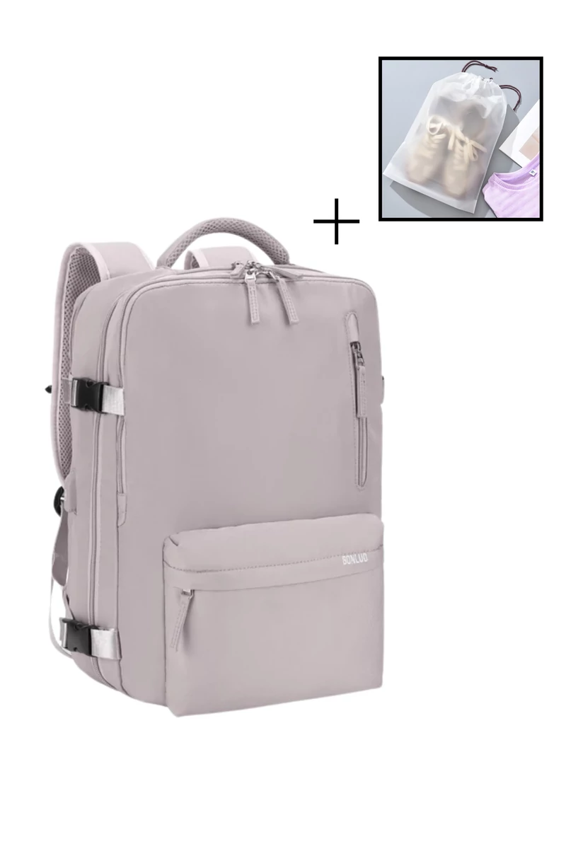 Bonluo Rucsac Stil Valiză Violet Pastelat Dimensiune Wizz-air( 40X30x20) Multifuncțional Cu Sac Pentru Pantofi Inclus