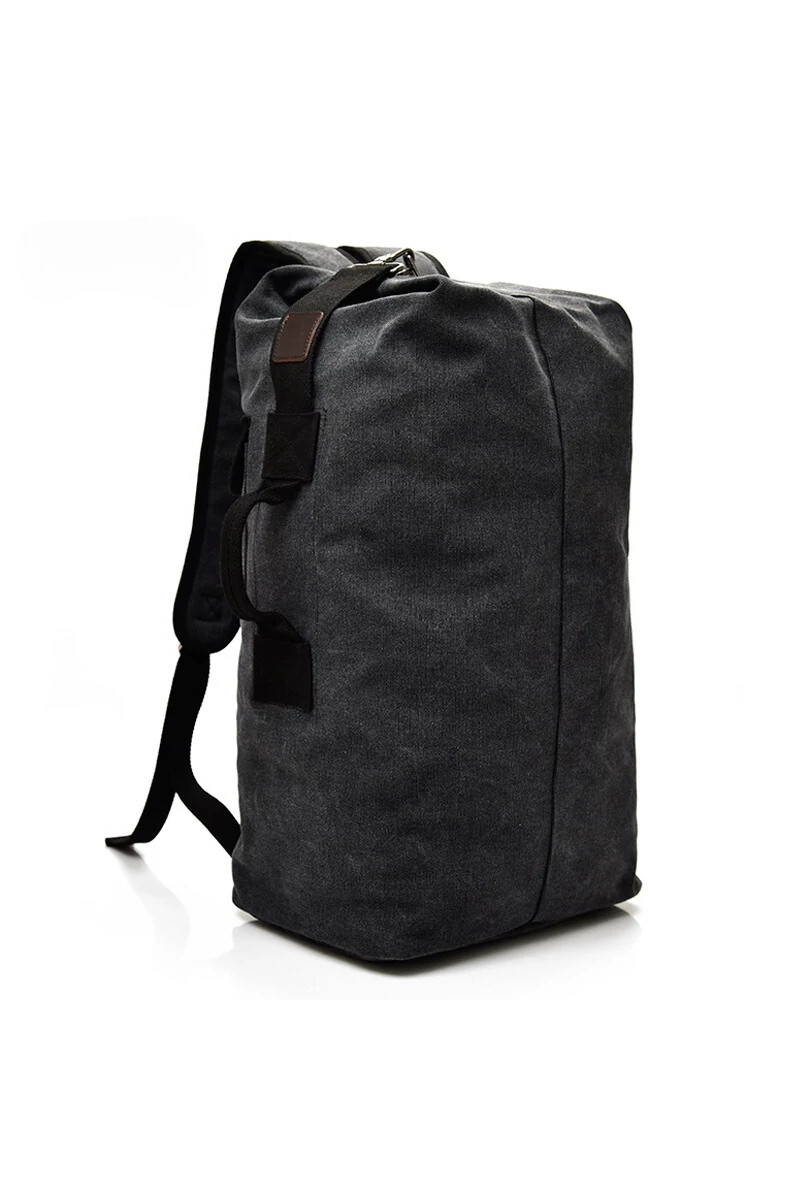Rucsac Multifuncțional Negru Bonluo Tip Sac Din Pânză Durabilă Cu Spațiu Generos Și Compartimente Interne Pentru Organizare (55*30*20cm)