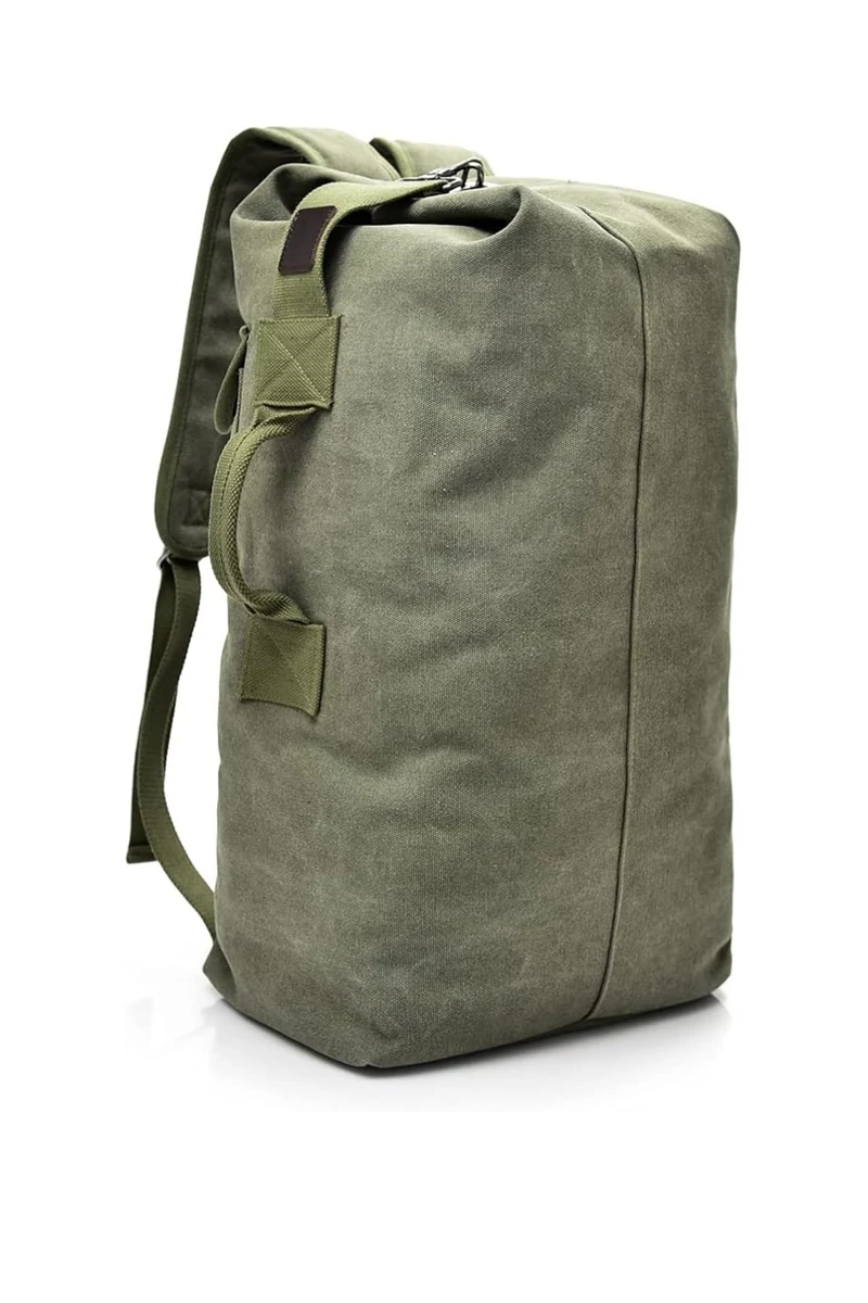 Rucsac Multifuncțional Verde Militar Bonluo Tip Sac Din Pânză Durabilă Cu Spațiu Generos Și Compartimente Interne Pentru Organizare (55*30*20cm)