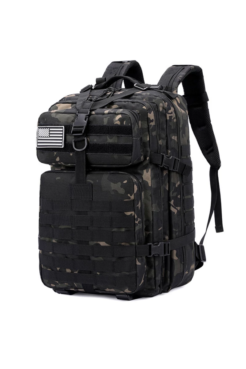 Ghiozdan Drumeții Negru Camuflaj Cu O Capacitate Mare Impermeabil Extrem De Rezistent 46*29*32 cm