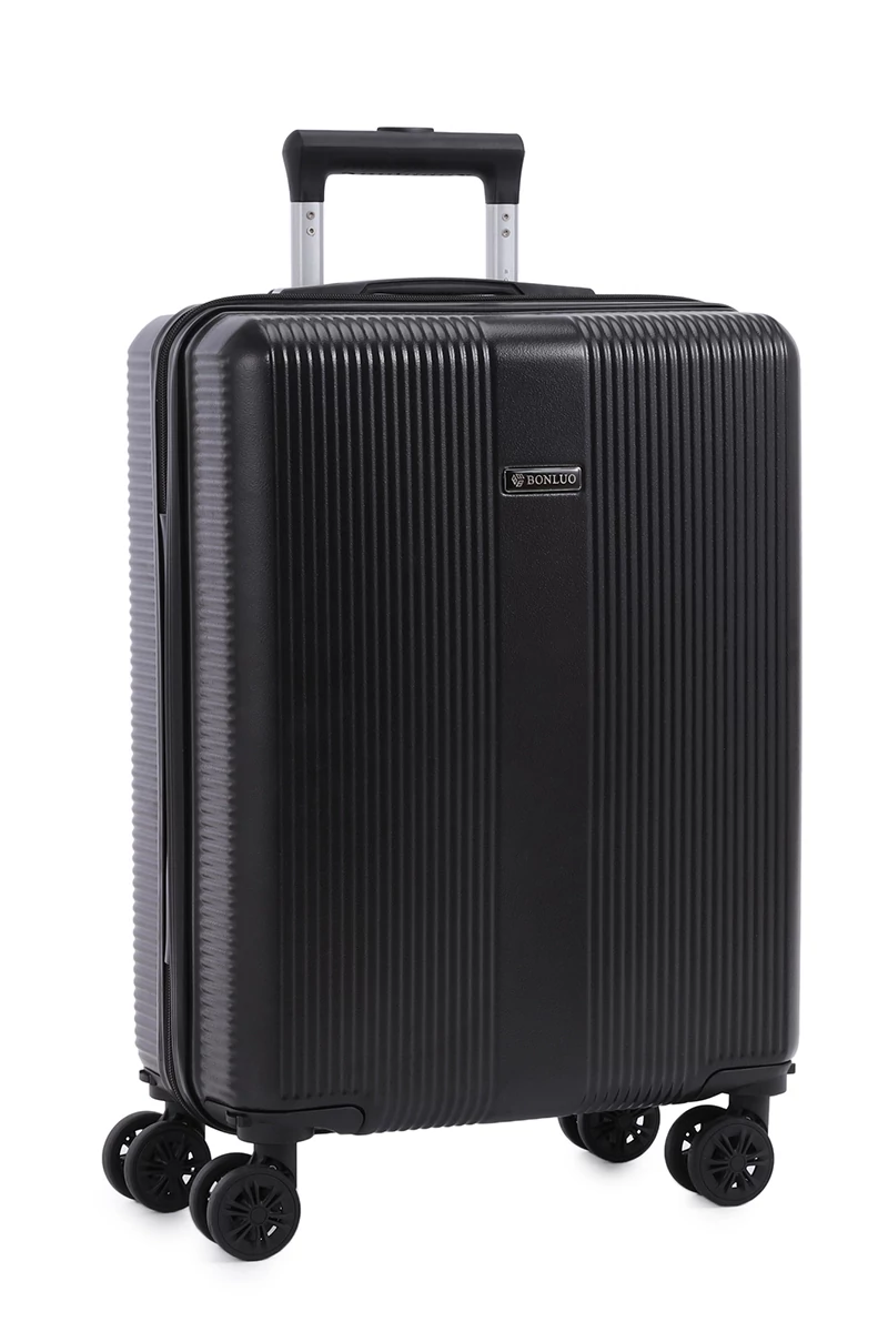 Troler De Cabină Wizzair Negru Bonluo Cu Pereți Tari 55*40*20cm Roți Detașabile
