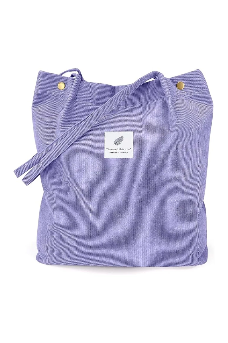 Geantă Tote Stil Sacosă Casual Pânză Mov Deschis Bonluo Spațioasă Rezistentă Și Elegantă 38*35*11cm