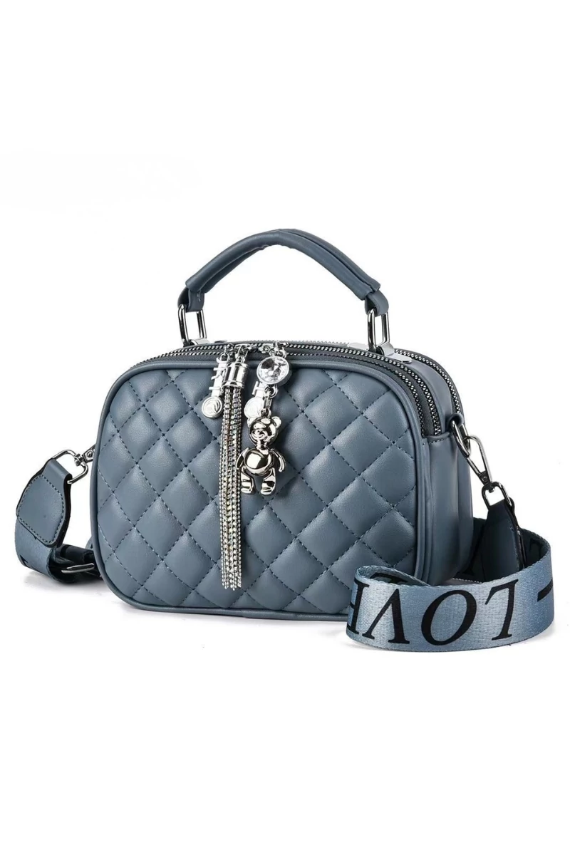 Geantă Crossbody Bonluo Albastru Din Imitație De Piele De Dimensiunea 14*20*10cm