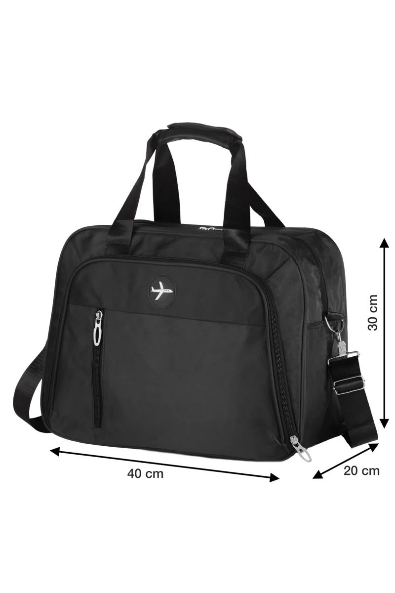 Geantă Voiaj Wizzair Ryanair Din Poliester Impermeabil Cu Posibilitate De Atașare La Troler Negru 40*30*20cm