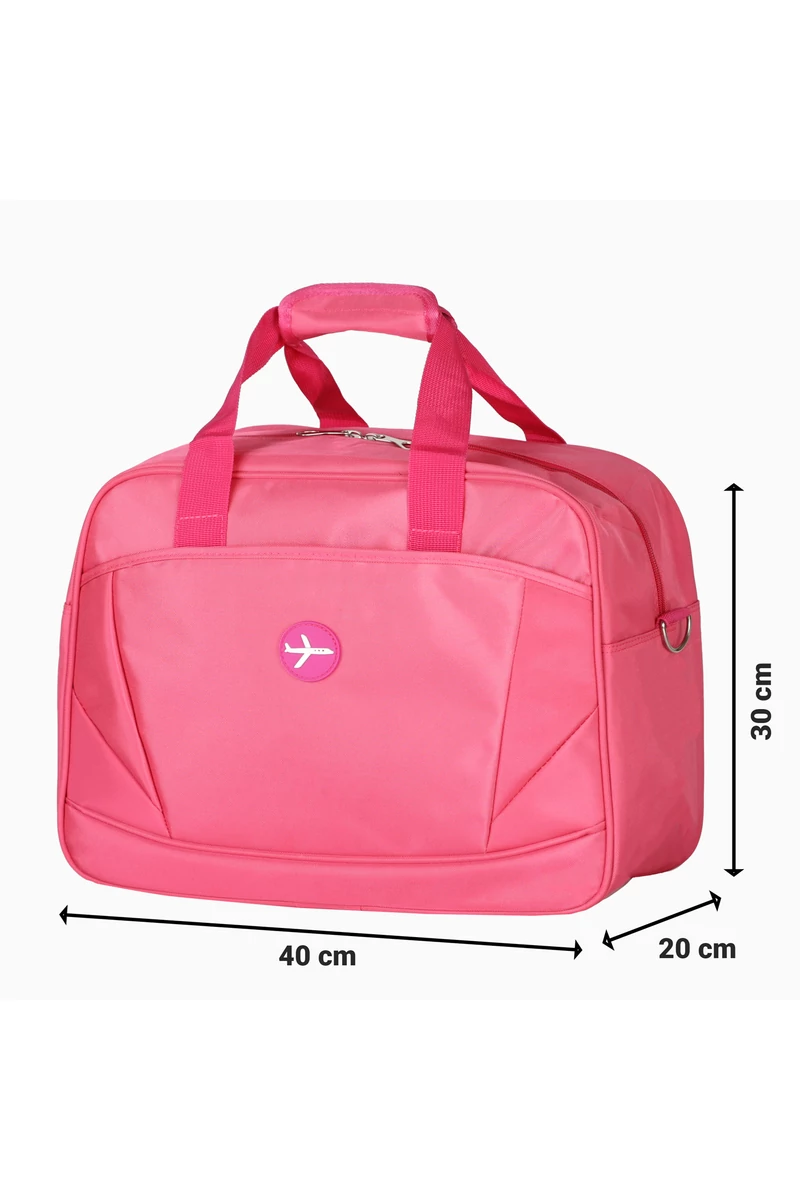 Geantă De Voiaj Wizzair Roz Închis Din Poliester Impermeabil Cu Atașare La Troler 40*30*20 cm 